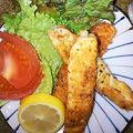 ももたももた's cooksnap of when they made はんぺんのスティックフライ☆青のり風味.