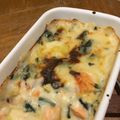アクティー☆€€€€'s cooksnap of when they made ❀鮭と長ネギのクリームグラタン❀.