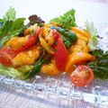 runa10's cooksnap of when they made 彩り野菜とささみdeオーロラソースソテー.