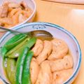だんごマシン's cooksnap of when they made スナップえんどうとがんもの煮物.