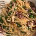（の_の。）'s cooksnap of when they made 生ハムとグリンピースのクリームパスタ.