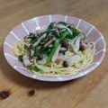クックG2RM82☆'s cooksnap of when they made 春菊とベーコンのガーリックオイルパスタ.