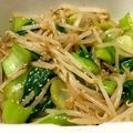 クック3MR0NR☆'s cooksnap of when they made 節約おつまみ☺チンゲン菜＆モヤシナムル.