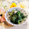 ももちゃんのれしぴ's cooksnap of when they made 簡単♪春菊のごま塩酒粕ヨーグルト和え.
