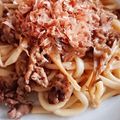 ズボラねこ's cooksnap of when they made レンジで簡単美味！豚まいたけうどん.
