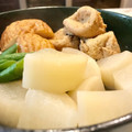 Superlittleboo's cooksnap of when they made 茅乃舎だしで作る大根と揚げのしみしみ煮.