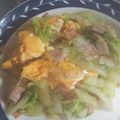 ＠ブルーホール's cooksnap of when they made 白菜消費に☆ベーコンと卵のシンプル炒め♪.