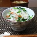 ダイナマイト漆黒's cooksnap of when they made 桜海老と大根葉の彩り菜飯＊.
