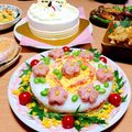 にゃにゃ☆☆☆'s cooksnap of when they made 以外と簡単 寿司ケーキ 記念日にいかが♪.