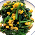 よもニャン's cooksnap of when they made すぐ簡単！ほうれん草とコーンのバター炒め.