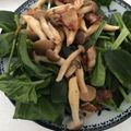 北のデビル。's cooksnap of when they made しめじとベーコンのほうれん草サラダ.