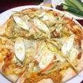 しんたぬきっ子's cooksnap of when they made 根菜のマスカルポーネピザ.