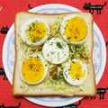 こげ岡's cooksnap of when they made ＊キャベツとゆで卵のカレーマヨトースト＊.