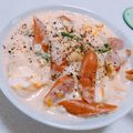 クックIALXN0☆'s cooksnap of when they made たらこスプレッドのカルボナーラ風うどん.