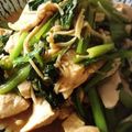 茶ﾊﾟ's cooksnap of when they made 胸肉と小松菜の辛子醤油炒め.