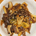 かなりんココりん's cooksnap of when they made コンニャクと長ネギとエリンギのきんぴら.