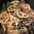 たいようのすけ's cooksnap of when they made 蓮根とピーマンの香味挽き肉炒め♪.