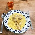 はみるか's cooksnap of when they made 【絶品】鶏肉とごぼうのクリームパスタ.
