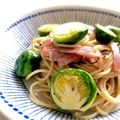 hiroerico's cooksnap of when they made 栄養満点!!芽キャベツのペペロンチーノ☆.