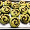 RONI's cooksnap of when they made くるくる渦巻き✿抹茶あんぱん＆栗あんぱん.