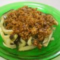 ☆すぬぴっぴ☆'s cooksnap of when they made ピリ辛★肉味噌で。なすのジャージャー麺風.