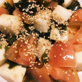 ＊にょにょん＊'s cooksnap of when they made トマト入り長芋とわかめの和えもの.