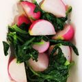2lune's cooksnap of when they made ✩ほうれん草とラディッシュのソテー✩.