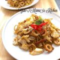 YUH♡ママ's cooksnap of when they made 野菜たっぷり♪ちくわ入り焼きそば.