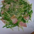 conn's cooksnap of when they made ★ベｰｺﾝと水菜と葛きりの炒めﾓﾉ★.