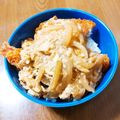 ﾁｲﾁｬﾝﾏﾏ's cooksnap of when they made 簡単で美味しい♪魚フライの卵とじ丼.