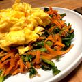 マンバ's cooksnap of when they made 菜の花とふわふわ卵のバター醤油サラダ.
