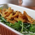 みるく茶's cooksnap of when they made カレー味☆れんこんと水菜のきんぴらサラダ.