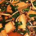 たお0's cooksnap of when they made 厚揚げとニラとしめじのあんかけ煮.
