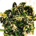ぶっちー☆☆'s cooksnap of when they made 包丁もまな板いらず☆ほうれん草シラス炒め.