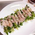 015☆817's cooksnap of when they made 豆苗の肉巻き（もやし）レンジ蒸し.