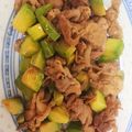 イルカ凡's cooksnap of when they made めんつゆで簡単＊アボカド入り豚肉生姜焼き.