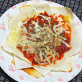 nosso's cooksnap of when they made シュウマイの皮ピザ.