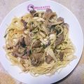 ピクミン☆K's cooksnap of when they made 牛肉ときのこのバター醤油パスタ.