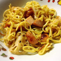 Ｍatu☆Music's cooksnap of when they made *蓮根とウインナーの和風焼きそば*.