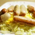 maruru-nn's cooksnap of when they made ウインナーとキャベツの卵炒め.