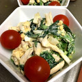 cocoruna's cooksnap of when they made ほうれん草とささみとゆで玉子のサラダ.