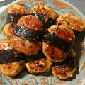 QuQ_pi's cooksnap of when they made 温泉卵のせ❤磯辺焼き風の甘辛つくね丼♪.