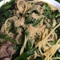 大阪のちゃーちゃん's cooksnap of when they made 簡単！牛肉とほうれん草の甘辛和風パスタ.