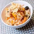 ☆３匹の子ぶた☆'s cooksnap of when they made 鶏ひき肉ときのこの炊き込みご飯.