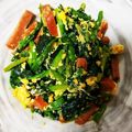 shelly616's cooksnap of when they made 麺つゆでほうれん草とスパムのチャンプル.
