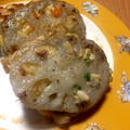 ♪☆みぃ☆♪'s cooksnap of when they made 明太子でウマウマ☆れんこんのはさみ焼き.