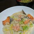 クックDWMH41☆'s cooksnap of when they made ☆白菜と塩鮭とエリンギのクリーム煮☆.