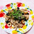 ﾁｲﾁｬﾝﾏﾏ's cooksnap of when they made 茹で黒豆と豚バラきのこの炒め物.