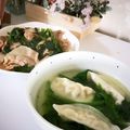 rinmikam's cooksnap of when they made 水餃子✿ほうれん草を入れて★スープに.