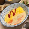 まいたけ♡'s cooksnap of when they made 簡単！オムライスに☆かけシチュー♪.